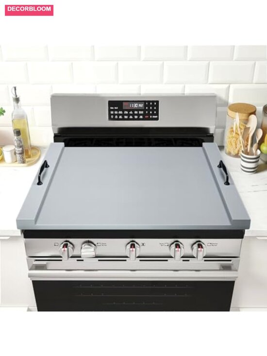 Other - Bamboo Stove Top Cover with Handles for Electric Gas - Extra Kitchen Counter